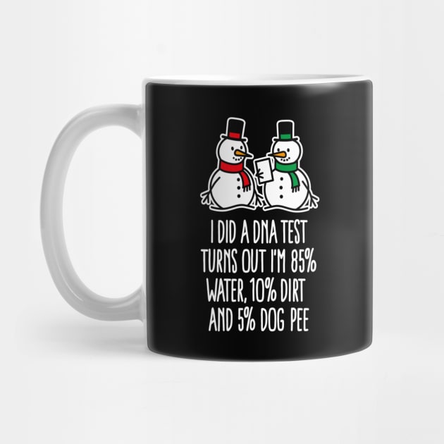 DNA test snowman funny Christmas Après ski snow by LaundryFactory